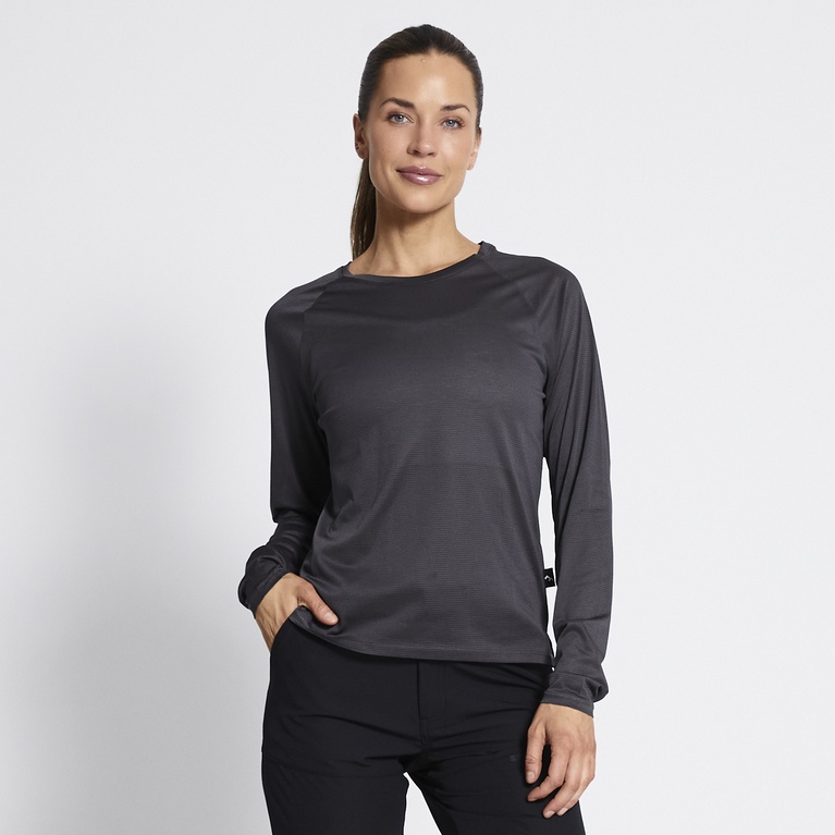 Lightweight longsleeve "Edet"  Black melange